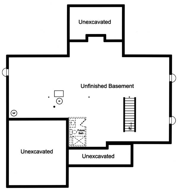 Basement Floor Plan image of Eagle's View House Plan