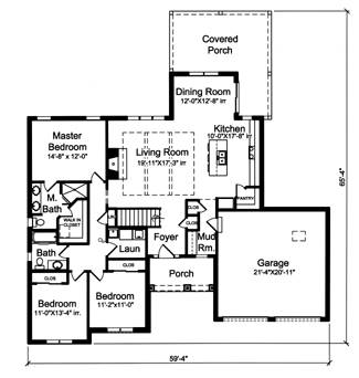 First Floor Plan image of The Portland House Plan