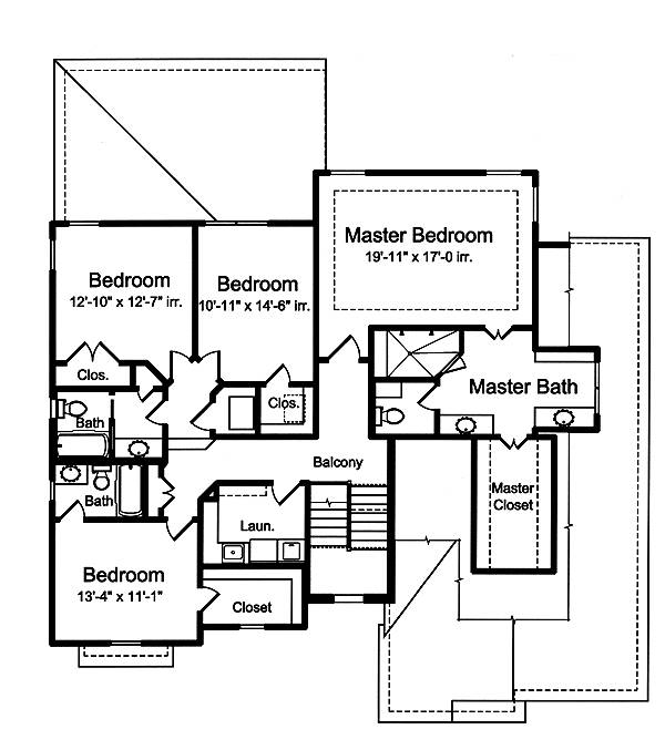 Second Floor Plan image of The Applewood House Plan