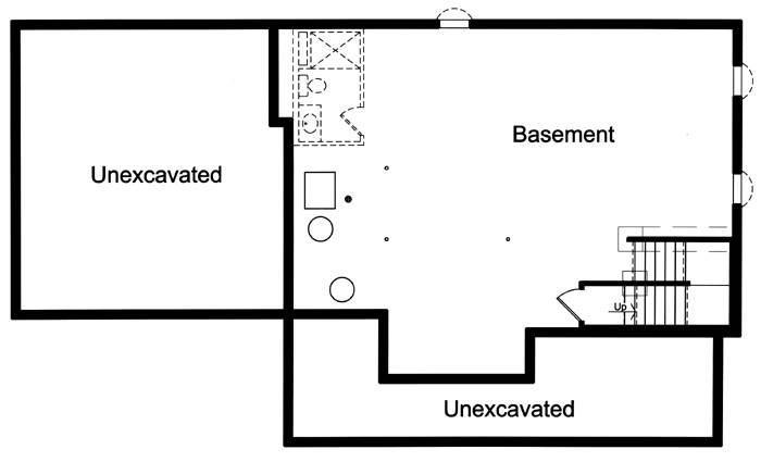 Basement Floor Plan image of The Shalimar House Plan