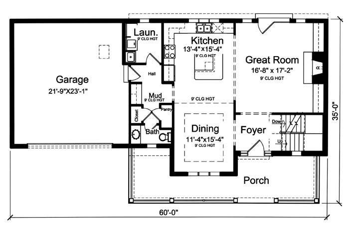 First Floor Plan image of The Shalimar House Plan