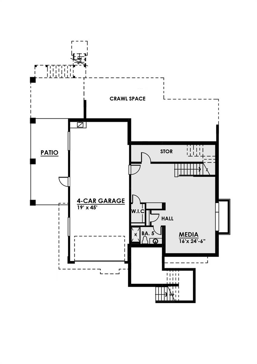 Lower Level Plan image of LH15 SeaTac House Plan