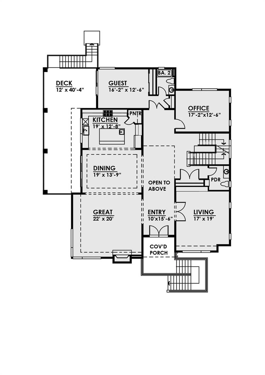 1st Floor image of LH15 SeaTac House Plan