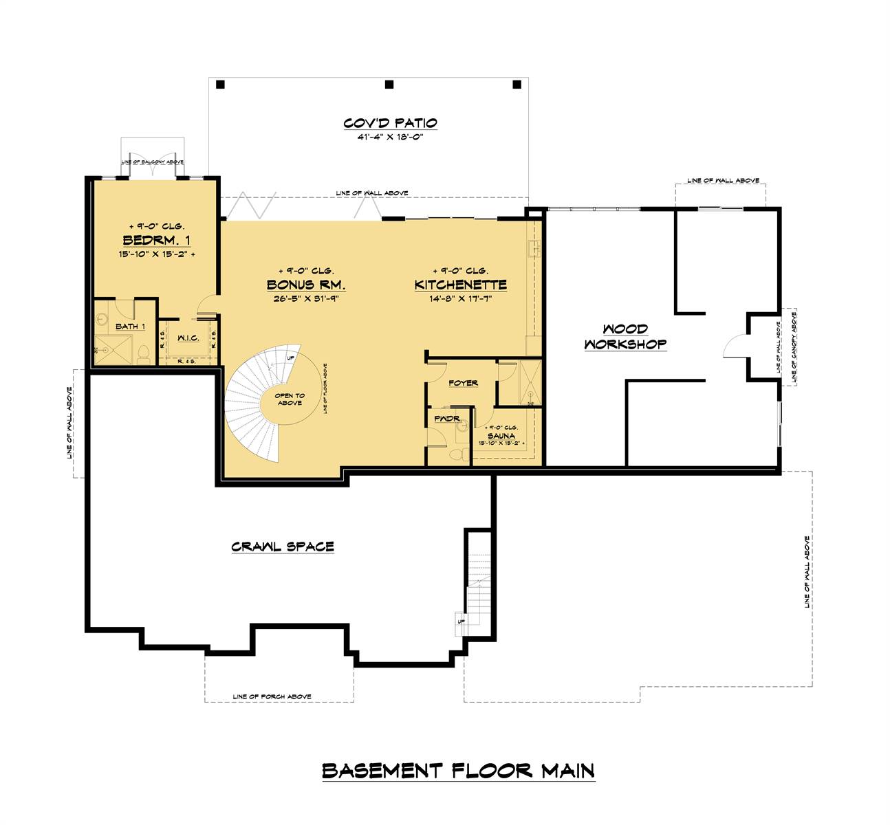 Lower Level Plan image of Verona House Plan
