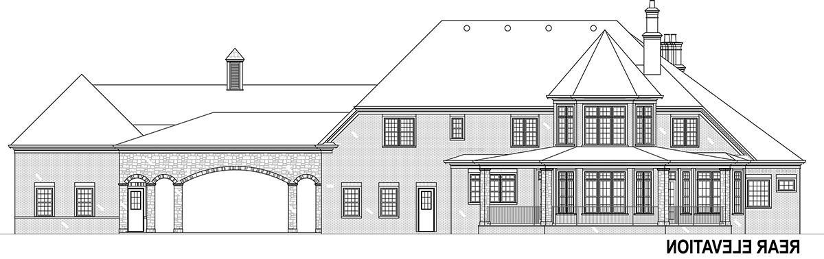 Rear Elevation image of Lady Rose House Plan