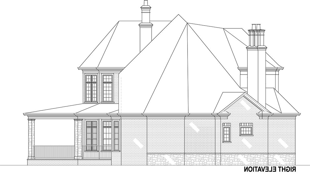 Right Elevation image of Lady Rose House Plan