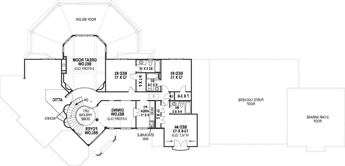 2nd Floor Plan image of Lady Rose House Plan