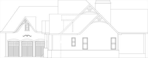 Left Elevation image of Tres Le Fleur House Plan