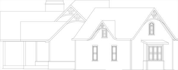Right Elevation image of Tres Le Fleur House Plan