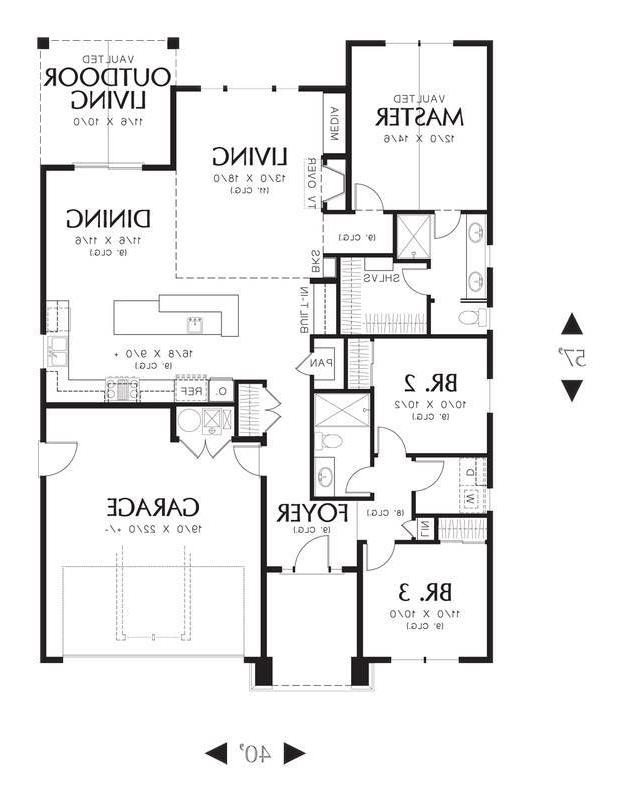 Main Floor Plan image of Greene House Plan