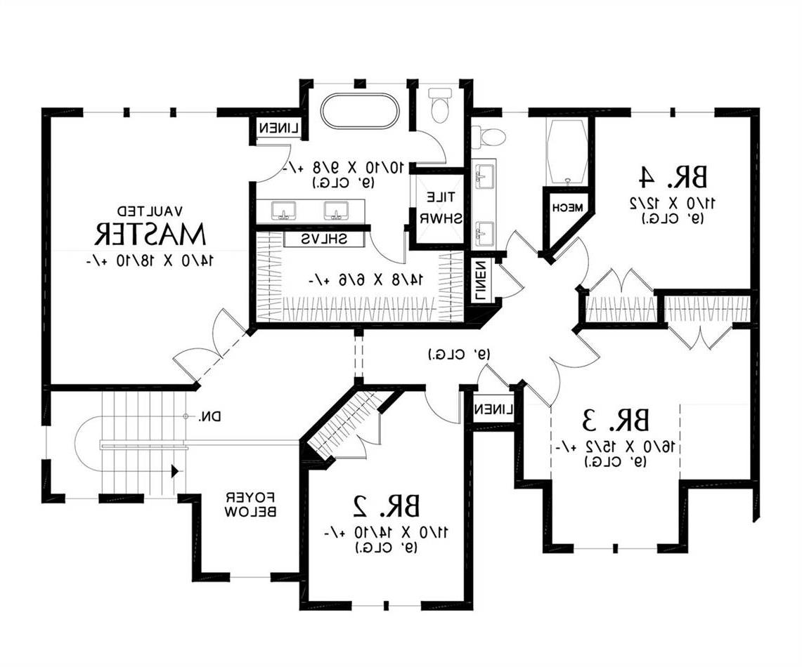 Upper Floor image of Denneville House Plan