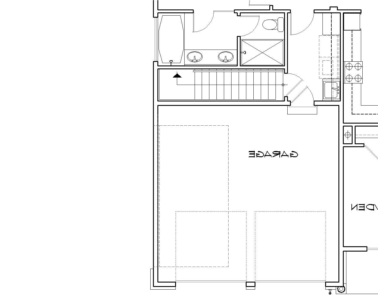 Basement Stair Location image of Hollis House Plan