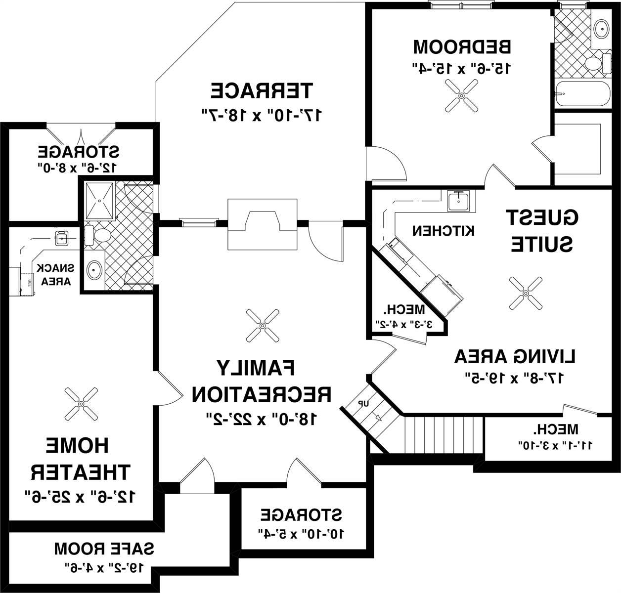 Optional Basement Plan image of The Falls Church House Plan