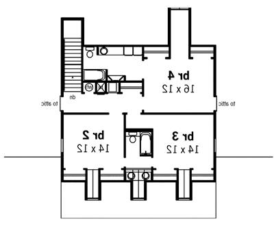 Second Floor Plan image of Somerset-3104 House Plan