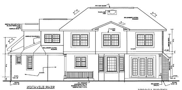 Rear Elevation image of Grand Colonial 2902 House Plan