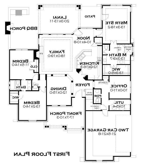 First Floor Plan image of Lado del Rio House Plan