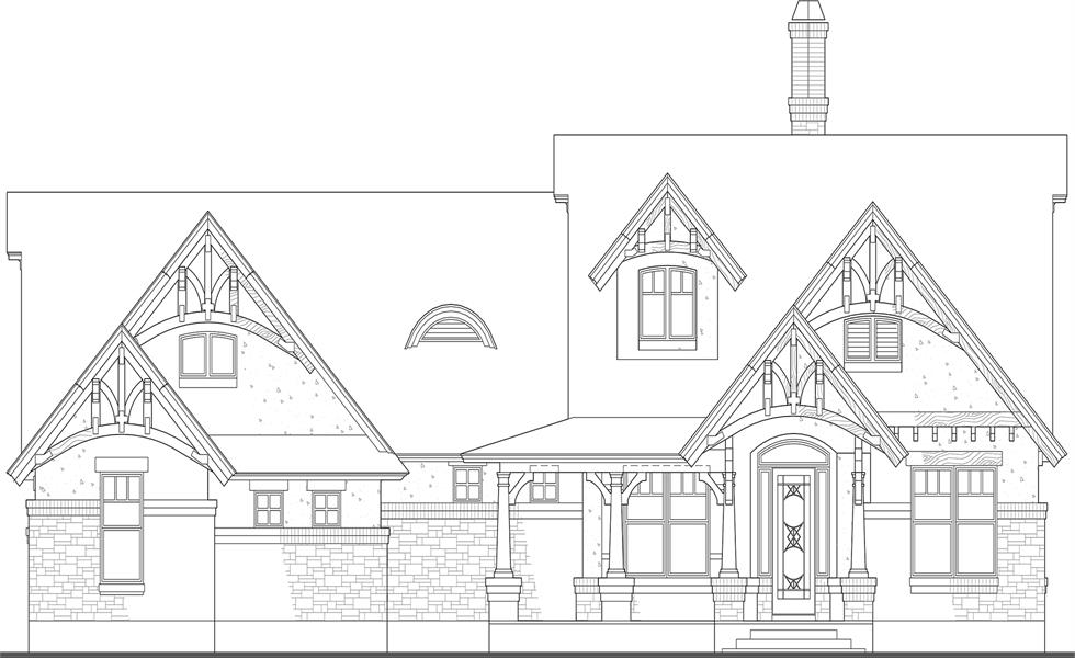 Front Elevation image of Merveille Vivante Small House Plan