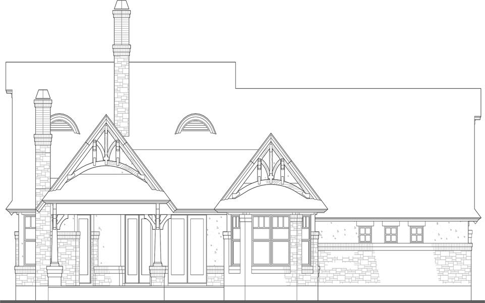 Rear Elevation image of Merveille Vivante Small House Plan