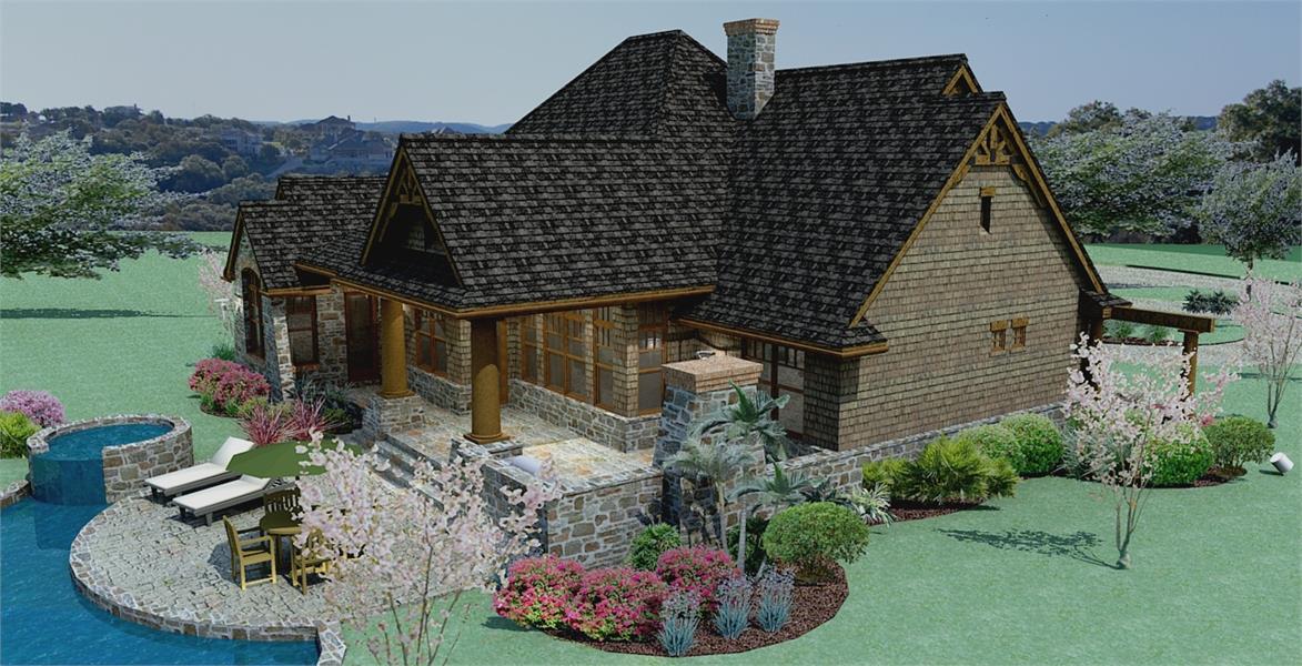 Left Elevation image of Vita Encantata House Plan