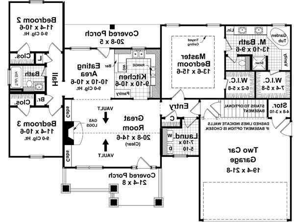 1st Level Floorplan image of The Wilson Creek House Plan