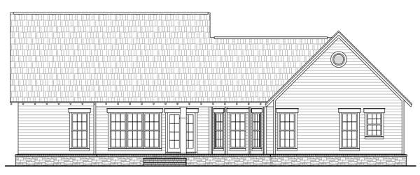 Rear Elevation image of The Lexington Ridge House Plan