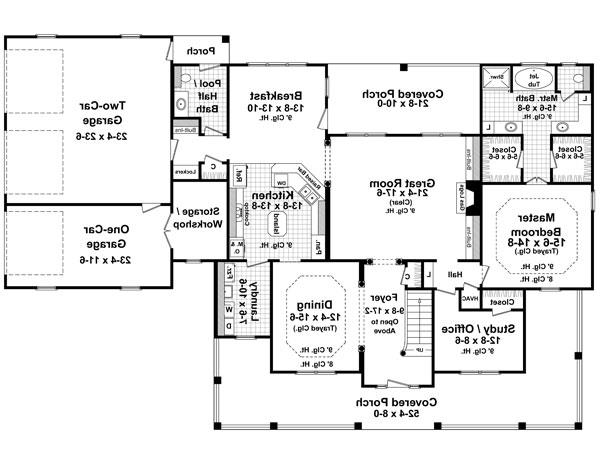 1st Level Floorplan image of The Stonewood Lane House Plan