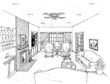 Great Room image of CEDAR MILLS House Plan