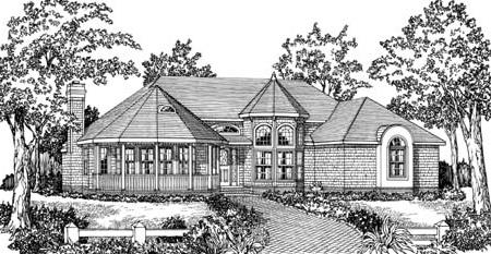 Front Rendering #1 image of CRANBROOK House Plan