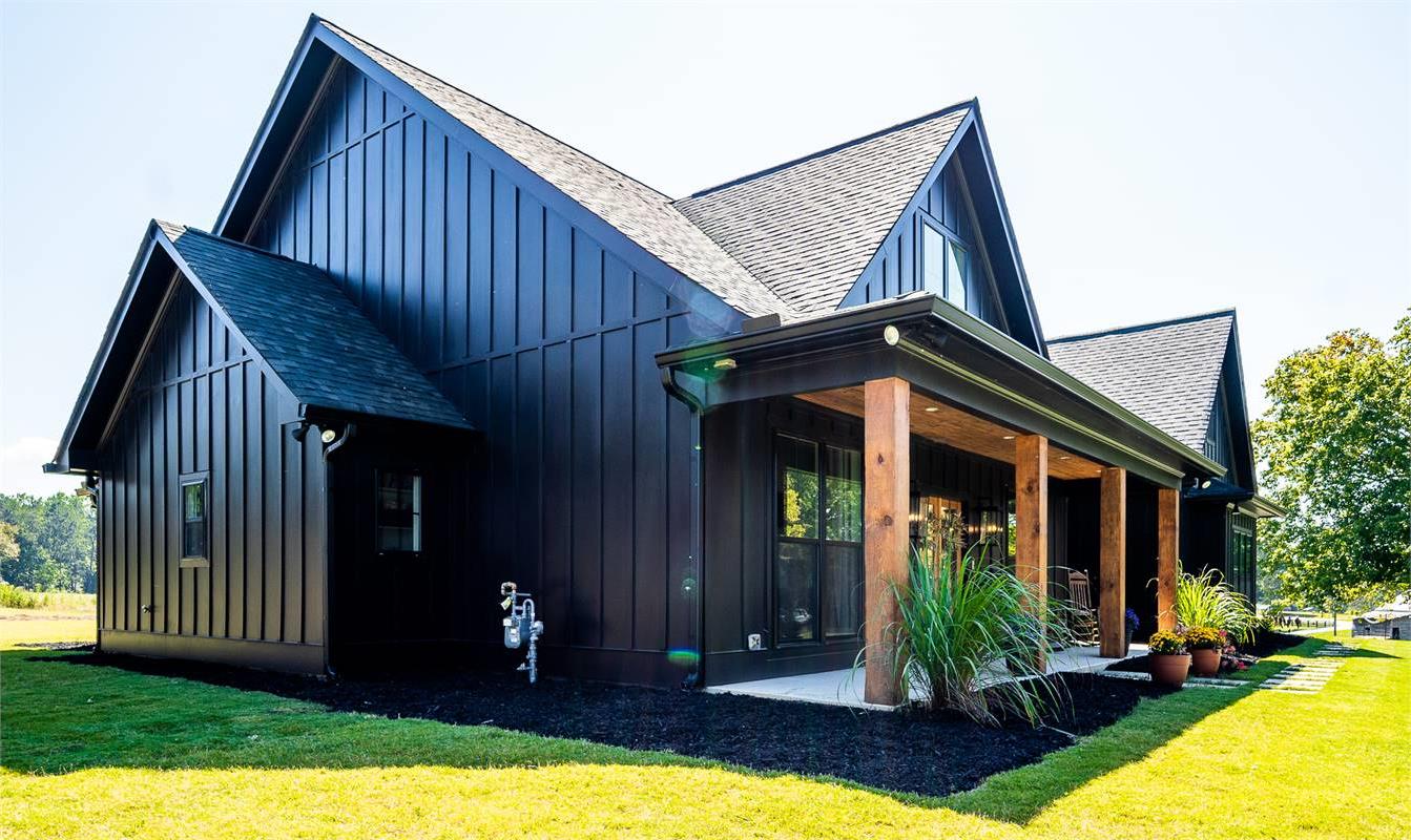 Client's Selected a Black Matte Exterior Paint image of Chelci House Plan