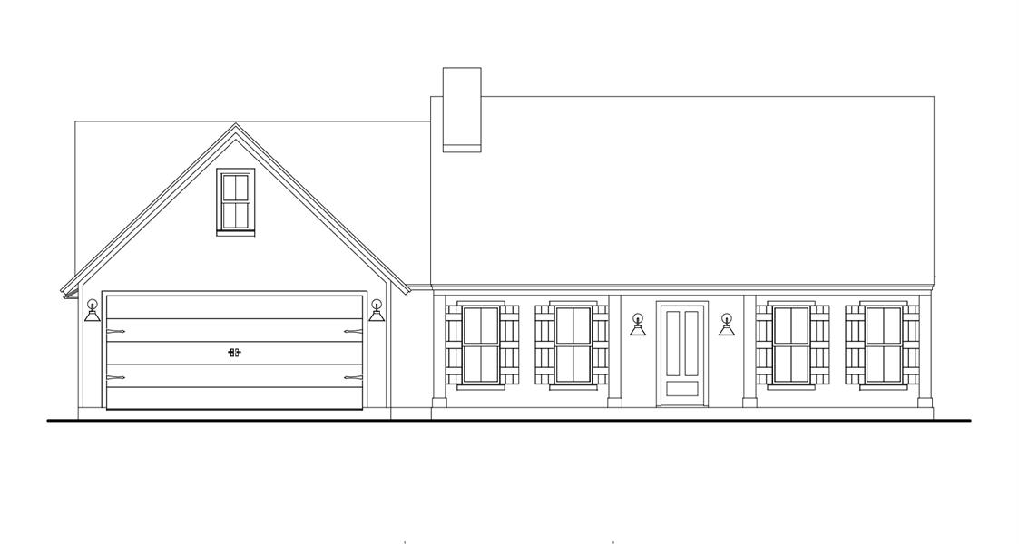Front View Elevation image of Stonebrook House Plan