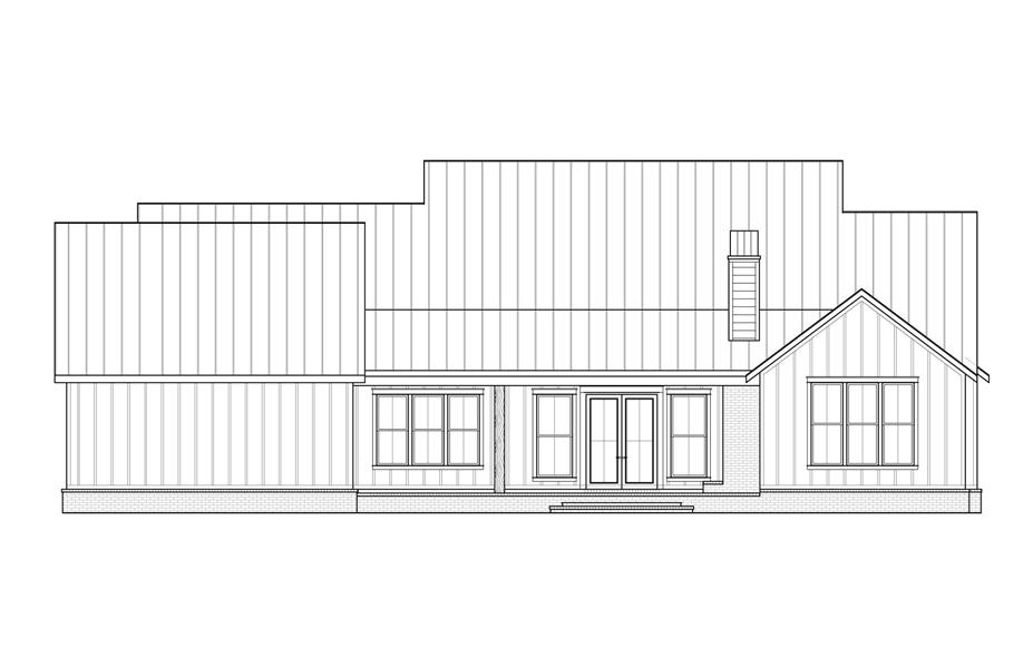 Rear Elevation image of Cotton Grove House Plan