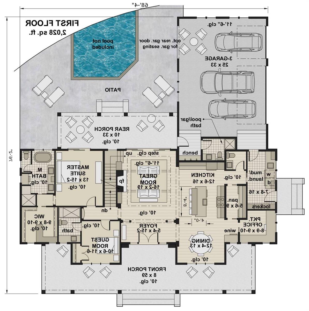 1st Floor Plan image of Tiverton House Plan