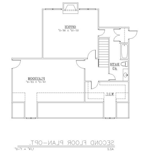 Optional 2nd Floor (included in set) image of Haistens House Plan