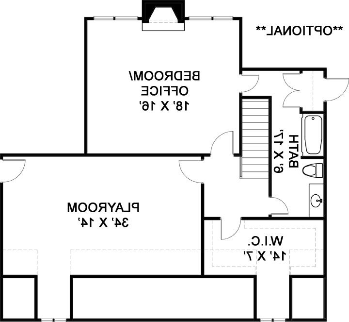 Second Floor Plan image of Haistens House Plan