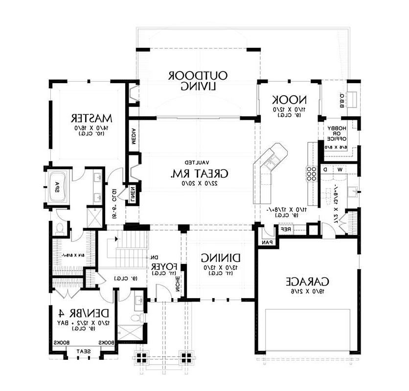 Main Floor image of Warrington House Plan