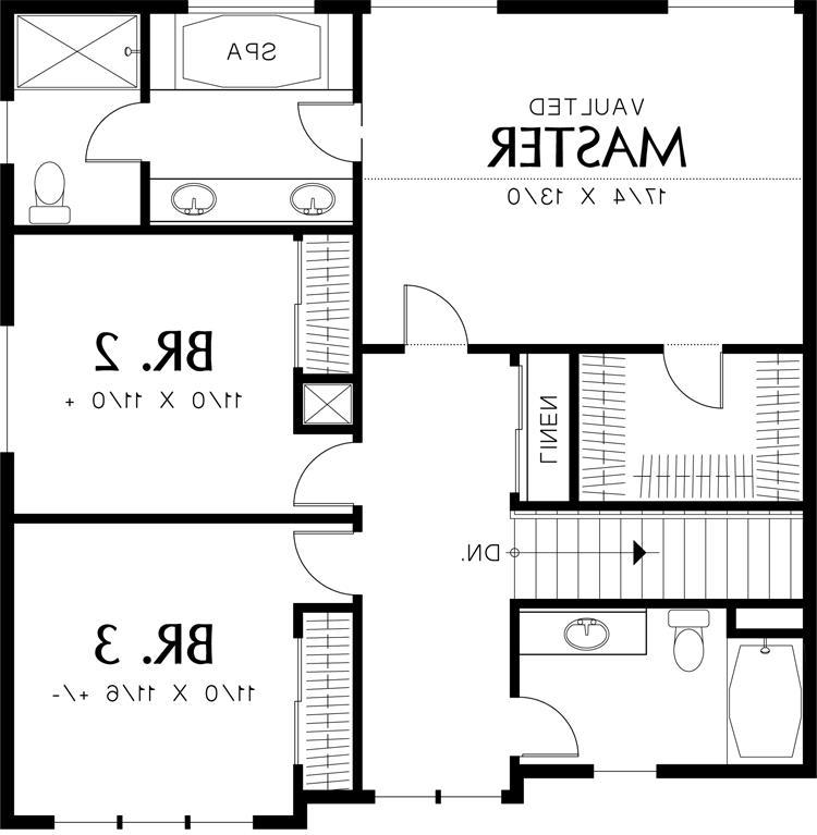 Second Floor Plan image of Petersham House Plan