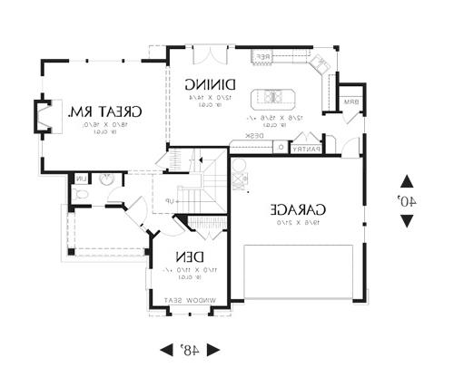 First Floor Plan image of Heath House Plan