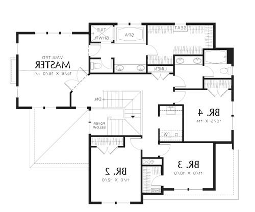 Second Floor Plan image of Heath House Plan