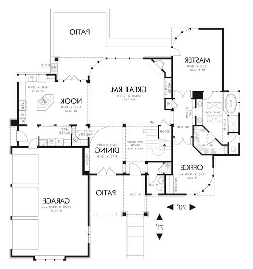 First Floor Plan image of West Newbury House Plan