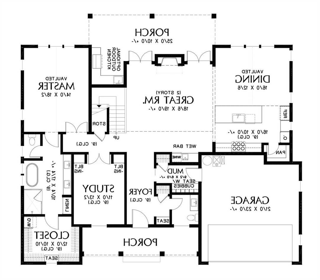 Main Floor Plan image of Harrisville House Plan