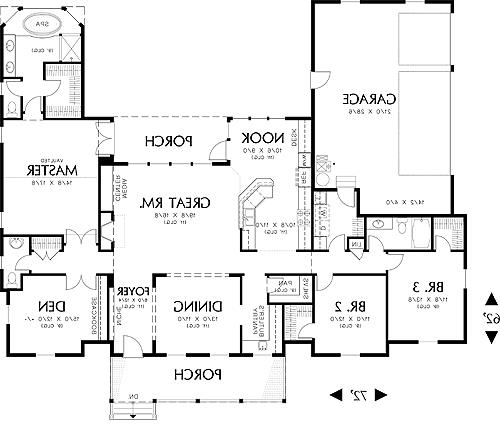 First Floor Plan image of Shutesbury House Plan
