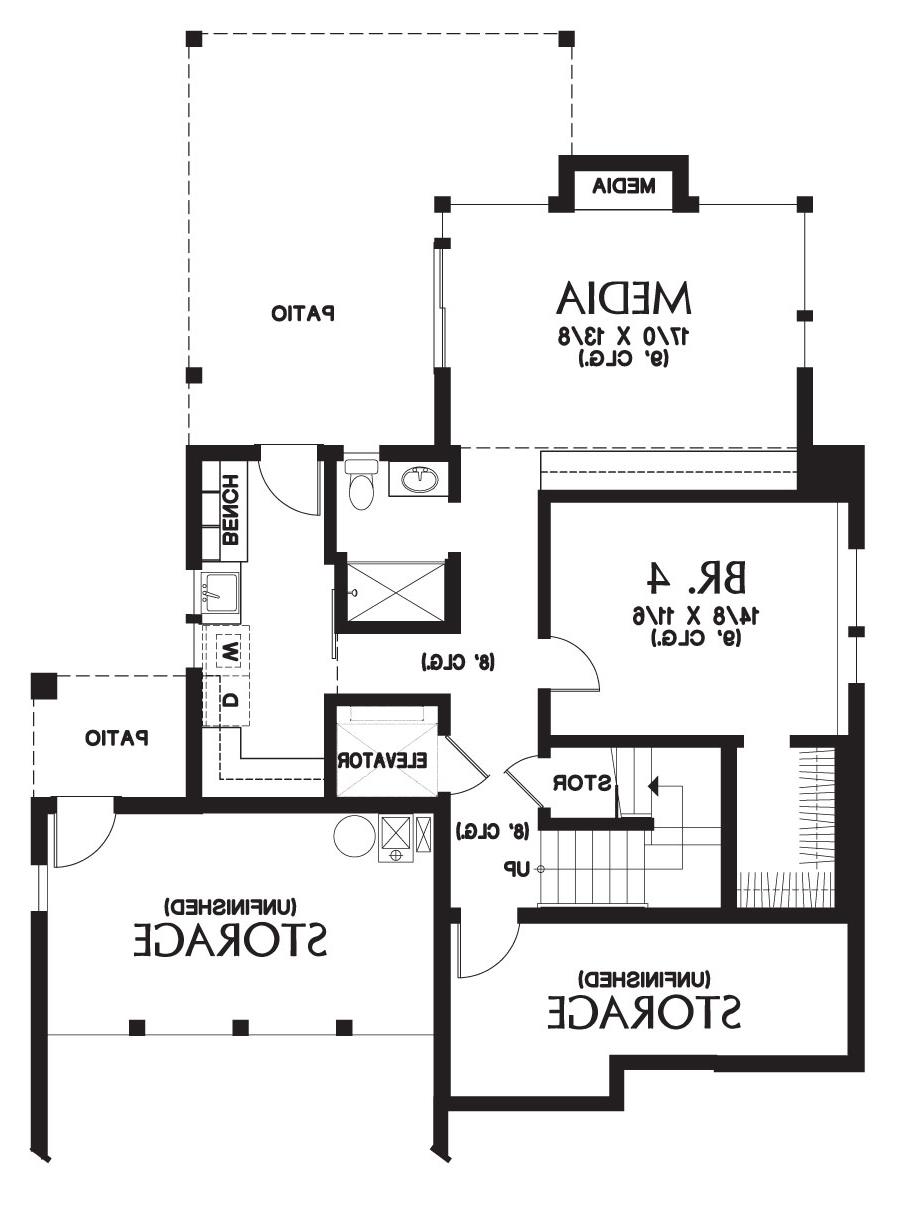 Lower Floor Plan image of Gleneden House Plan