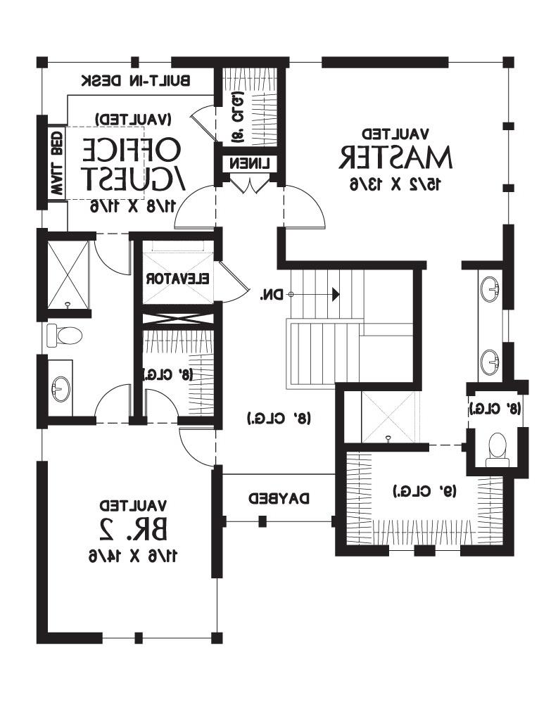 Second Floor Plan image of Gleneden House Plan