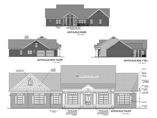 Rear Elevation image of The Lanier House Plan