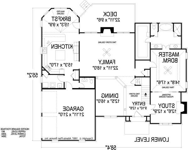 Lower Level Floorplan image of The Folsom House Plan