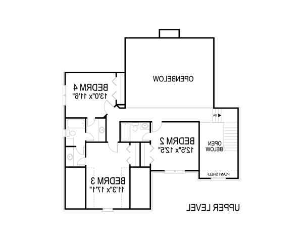 Upper Level Floorplan image of The Folsom House Plan