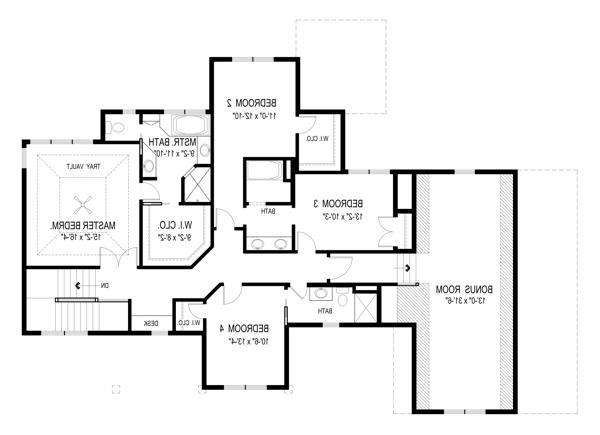 Upper Level Floorplan image of Pipestone House Plan