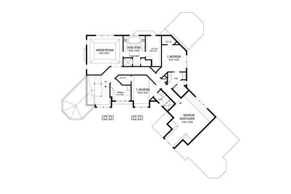 Upper Level Floorplan image of Anna's Garden House Plan