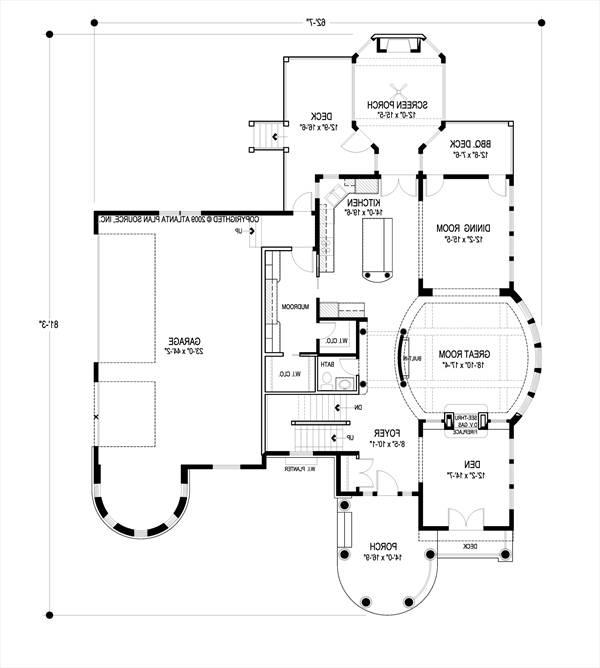 Main Level Floor Plan image of Renville House Plan