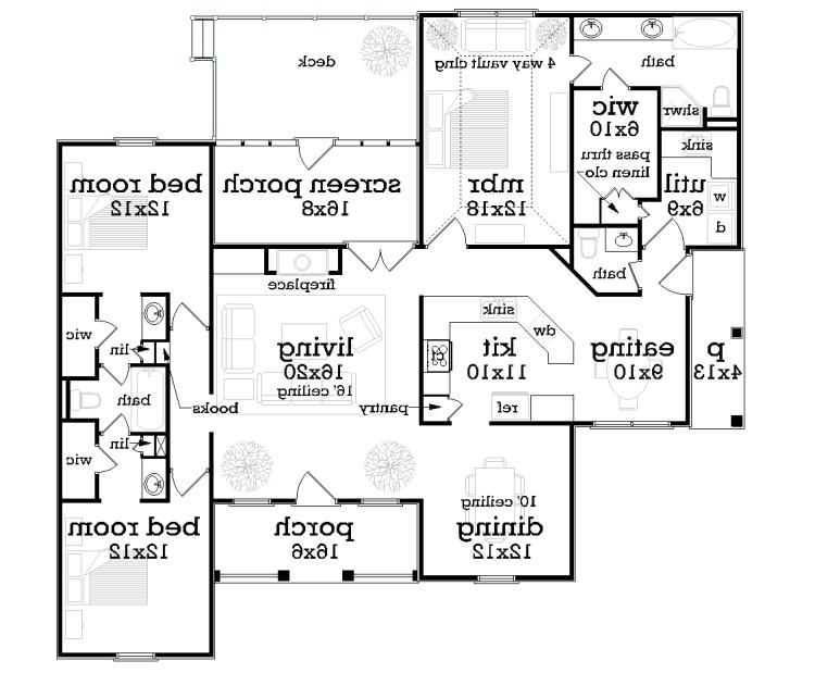 Floor Plan image of Blairwood - 1635 House Plan